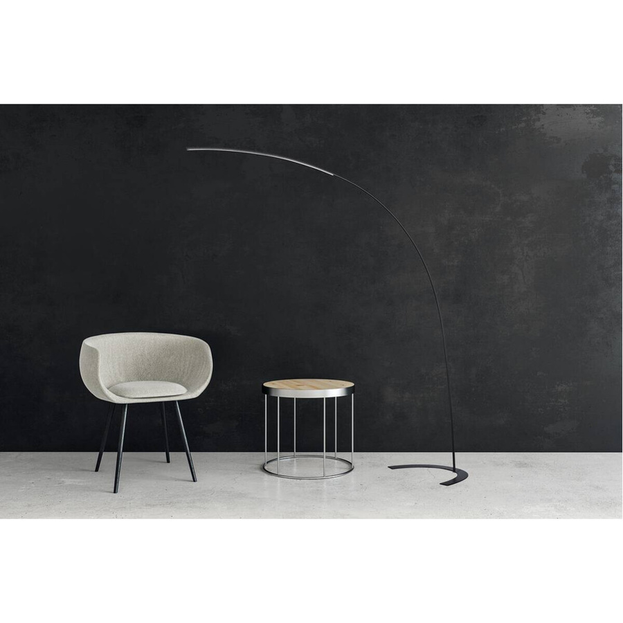 Trio LED-Bogenstehleuchte Shanghai schwarz Metall dimmbar B/H: 65 x 210 cm - Bild 3