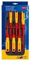 Knipex VDE Schraubendreher-Set 6-teilig mit Schlitz und Phillips in Rot/Gelb - Bild 2