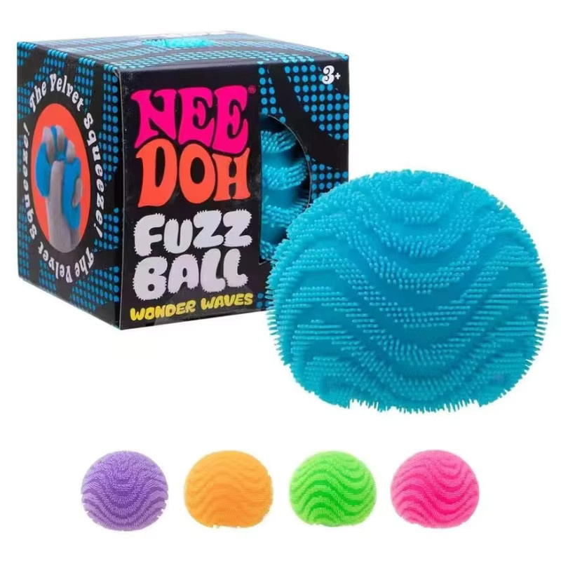 NEEDOH Pompon-Quetschspielzeug-Set, lila - Bild 4