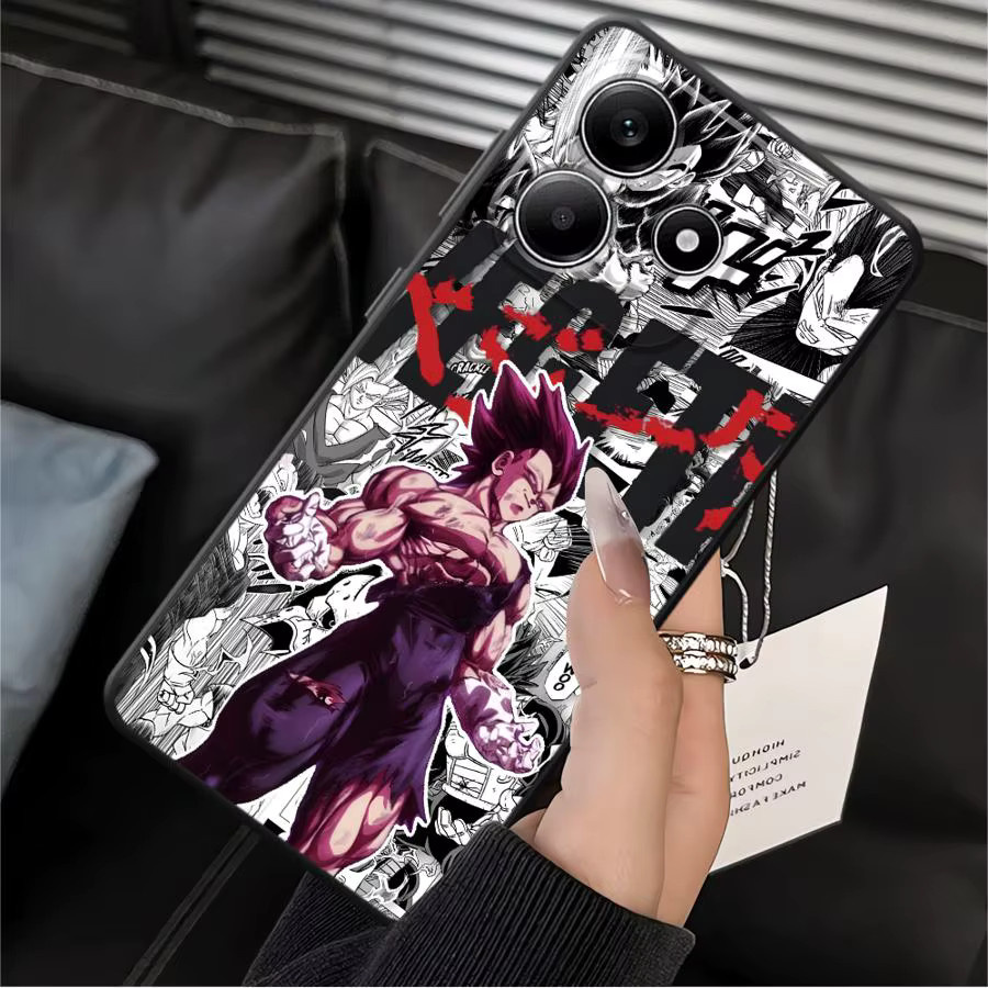 Schwarze weiche Handyhülle mit Dragon Ball Comic Vegeta Motiv für Xiaomi Redmi Note Serie - Bild 3