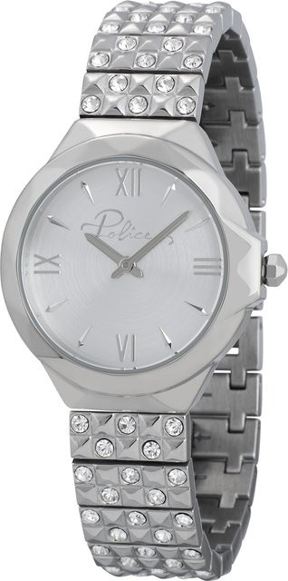 Police Damenuhr, Quarz, Edelstahl, Silber, 34 mm, 3 ATM - Bild 1