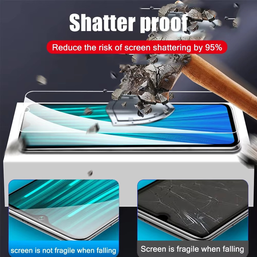 3 Stück Displayschutzfolien aus gehärtetem Glas für Xiaomi Redmi 9A A1 A2 Plus 9C NFC in Transparent - Bild 2