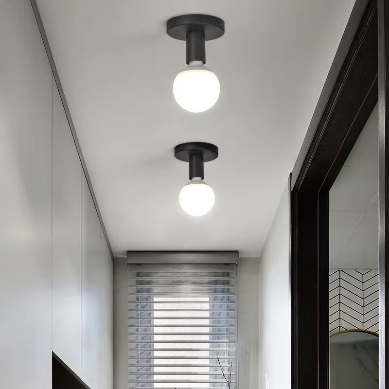 SUNMEIYI E27 Deckenleuchte aus Eisen in Schwarz im nordischen Retro-Design - Bild 3