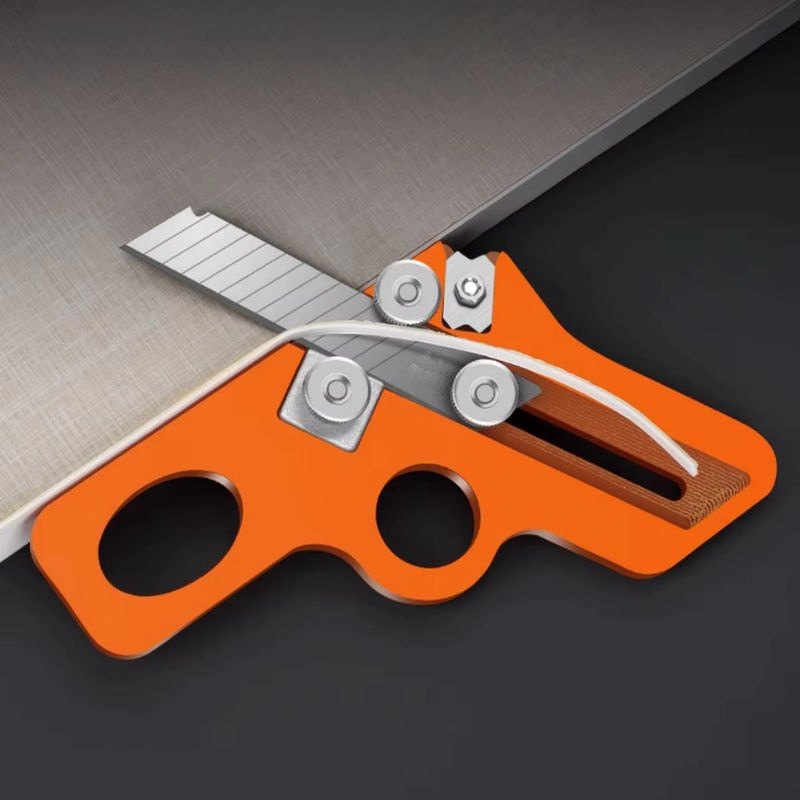 Wnew Furnier-Kantenanleimschneider in Orange – Manueller Hobel mit Anfasen- und Filetschaber für die Entgratung von geraden und gebogenen Möbeln - Bild 2