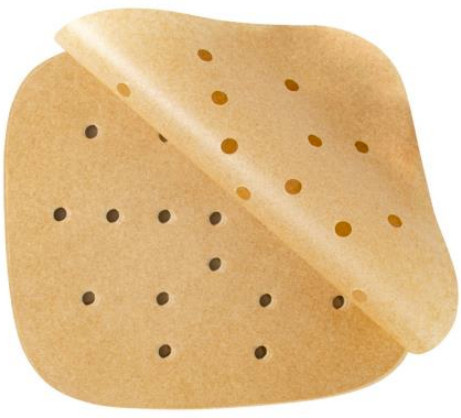 SCANPART Perforiertes Backpapier für Heißluftfritteusen, Braun, 16 x 16 cm - Bild 1