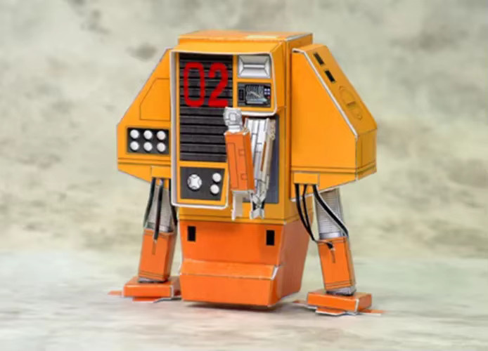 Silent Running Robot Drone Dewey Huey Louie, DIY Handwerk Papier Modell Kit, Puzzles - Bild 1