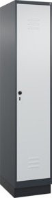 C+P Spind Classic PLUS Garderobenschrank mit Sockel, 1 Abteil, anthrazitgrau/lichtgrau/schwarzgrau, Höhe: 195 cm, Breite: 40 cm, Tiefe: 50 cm - Bild 1