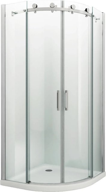 Glasdeals Duschkabine BARARO Quadrant Eckdusche aus Glas in Transparent mit Silber, B/T/H: 90 x 90 x 195 cm - Bild 1