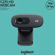Logitech C270 HD-Webcam in Schwarz mit 720p HD-Video und USB-A Anschluss - Bild 2