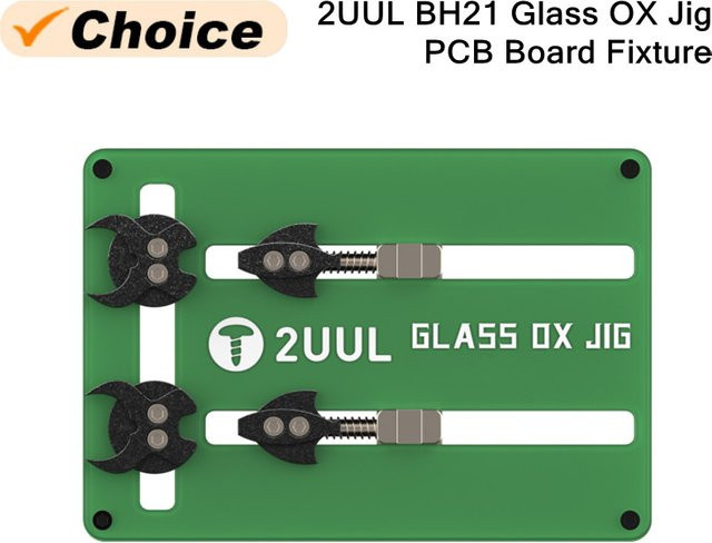 2UUL BH21 PCB-Halter aus hitzebeständigem Glas für die Mobiltelefon-Reparatur und Motherboard-Lötung, transparent - Bild 1