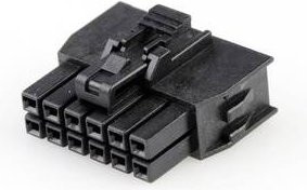 Molex Buchsengehäuse-Kabel Schwarz mit 12 Polen und 2,5 mm Rastermaß - Bild 1