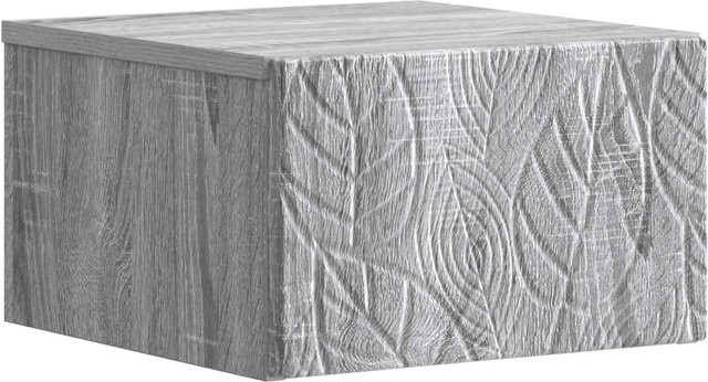 vidaXL Wandmontierter Nachttisch in Grau Sonoma, minimalistisches Design für Schlafzimmer und Wohnräume, B/T/H: 49 x 34,5 x 20 cm - Bild 1