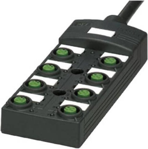 Pepperl+Fuchs Passiv-Verteiler V1-8A-E2-5M-PUR in Schwarz - Bild 1