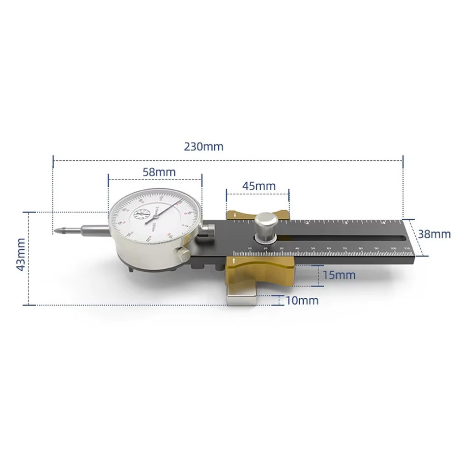 JIGHOLE Gauge A-Line It Basic Kit Messuhr für Tischkreissägen zum Ausrichten und Kalibrieren des Sägeblatts - Bild 2
