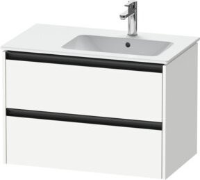 Duravit Waschtischunterschrank Ketho.2 in Weiß Matt für Waschtisch mit Becken rechts, B/T/H: 81 x 48 x 54,9 cm - Bild 1
