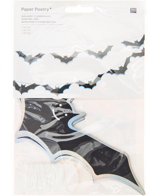 Rico Design Paper Poetry Halloween Girlande mit Fledermaus Motiven in Bunt, Länge: 3 m - Bild 1