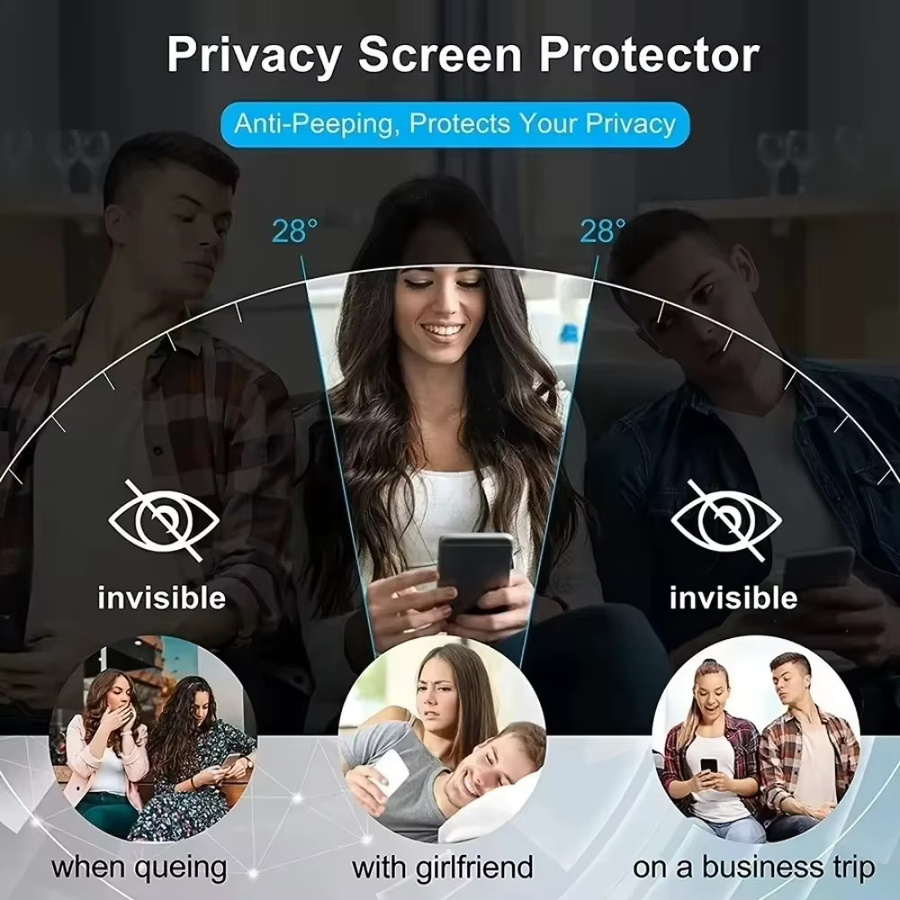 Anti-Spy Privatsphäre Displayschutzfolie aus Hydrogel für Samsung Galaxy S25 Ultra, S25, S24 Ultra, S24 FE 5G, S23 Ultra und S22 Plus, transparent - Bild 6