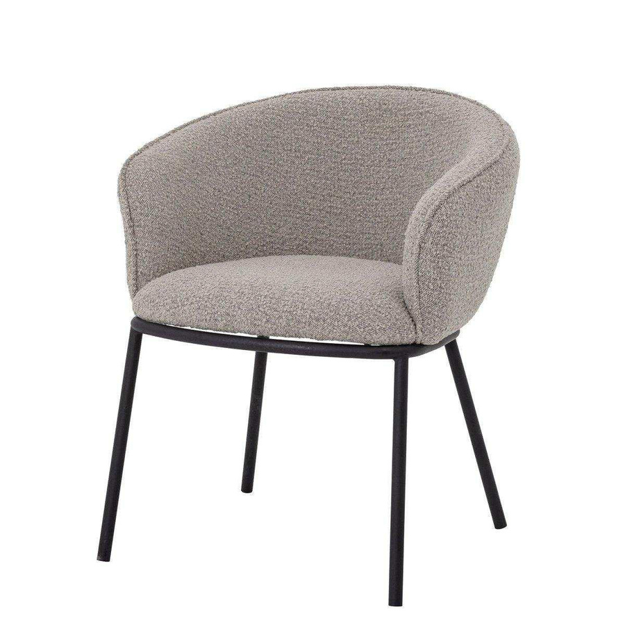Bloomingville Cortone Esszimmerstuhl grau mit Armlehnen aus Textil und Eisen, H 110 x B 63 x T 46 cm - Bild 1
