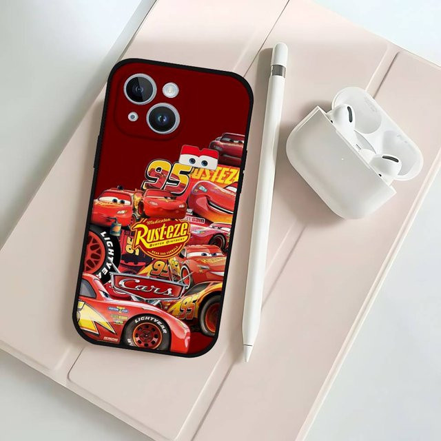 Binchi Health Electronics Cars Lightning McQueen Handyhülle für iPhone 11 bis iPhone 17 Pro Max in Schwarz und Rot - Bild 1