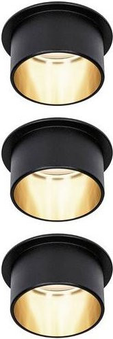 Paulmann LED-Einbauleuchten-Set Gil Coin, dimmbar, Schwarz matt und Gold - Bild 1