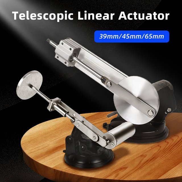 Mini-Teleskop-Linearantrieb von tungfull in Silber mit Hub-Einstellwinkel und Kettenzyklusmechanismus sowie großem Saugnapf - Bild 1