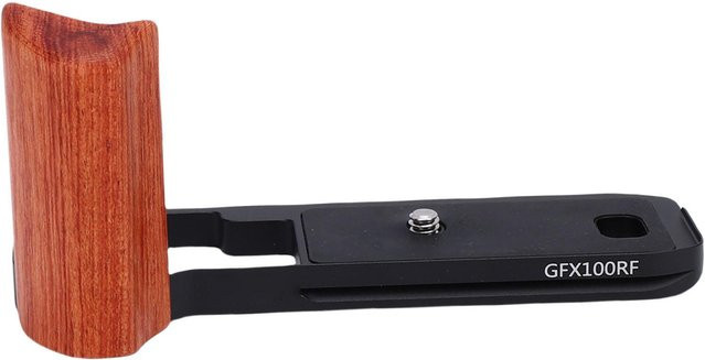 Igeteck Kamera L-Form Holz-Seitengriff mit Schnellwechsel-Bodenplatte passend für GFX 100RF in Black und Brown - Bild 1
