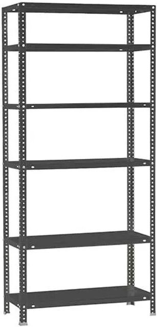 PROREGAL Schraubregal Panda in Anthrazit mit 6 verstellbaren Fachböden, H x B x T: 200 x 110 x 30 cm - Bild 1