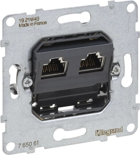 Legrand Netzwerkdose Datendose Flush Built-in Schwarz - Bild 1