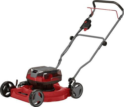 Einhell Power X-Change Akku-Rasenmäher GE-CM 36/48 Li M-Solo in Rot-Schwarz mit Seitenauswurf-Kit - Bild 1