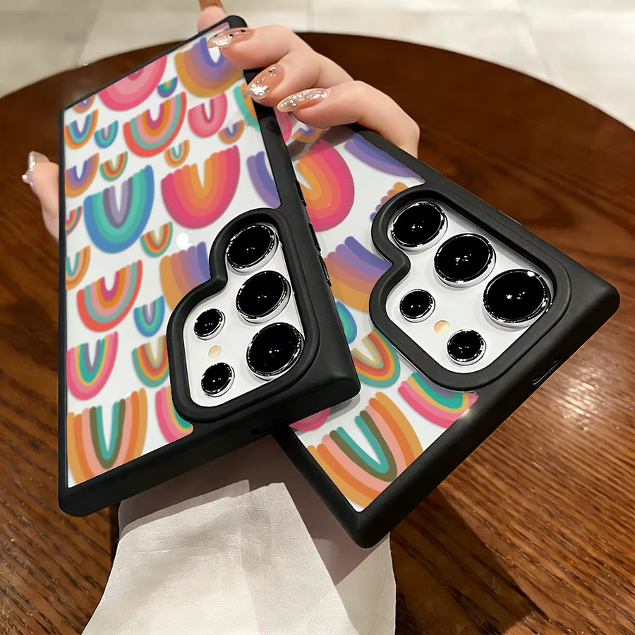 Regenbogen Handyhülle aus weichem Silikon für Samsung Galaxy A56 5G A55 A54 A36 A35 A26 A25 A17 A16 A15 A14 A13 A12 A07 A06 A05s in Multicolour von AKABEILA - Bild 3