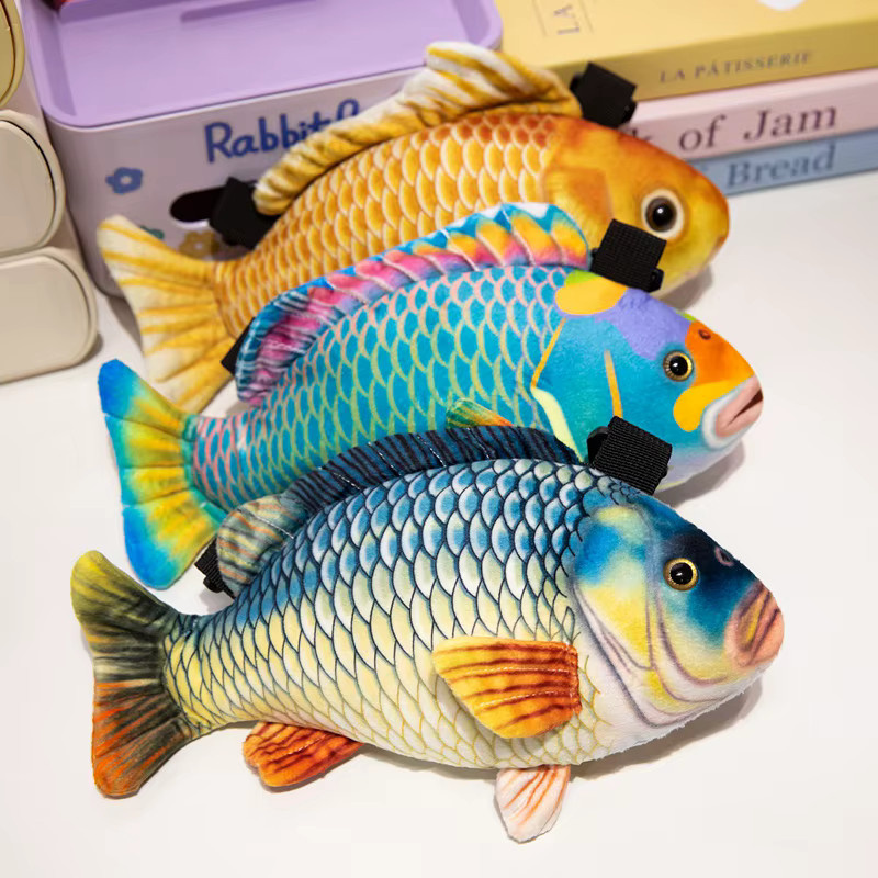 MIAOOWA Simulierte Fisch Plüsch Umhängetasche, 3D Gedruckt, Bunt / Mehrfarbig - Bild 3