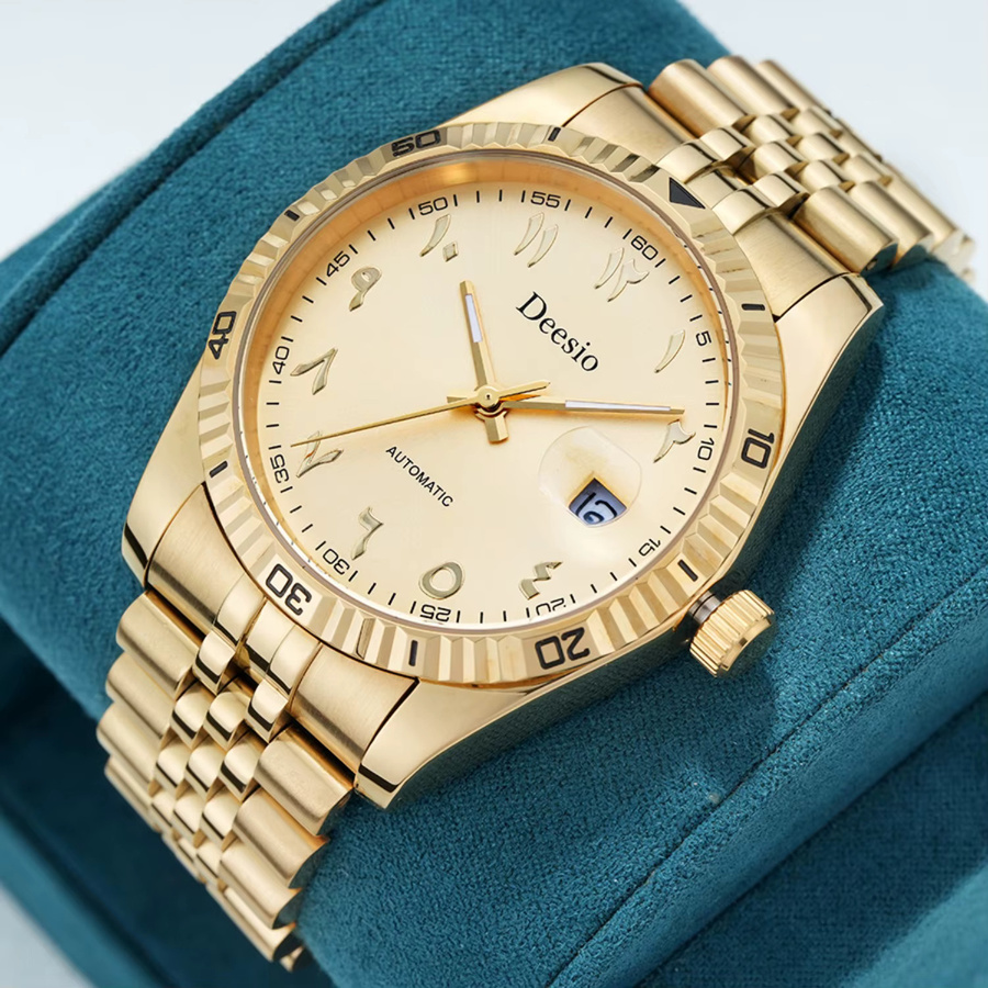 Deesio Armbanduhr Automatik, Edelstahl, Gold, Herren - Bild 4