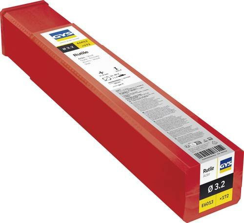 GYS Rutil E6013 Schweißelektroden in Rot, Durchmesser: 3,25 mm, Länge: 350 mm, 175 Stück - Bild 1