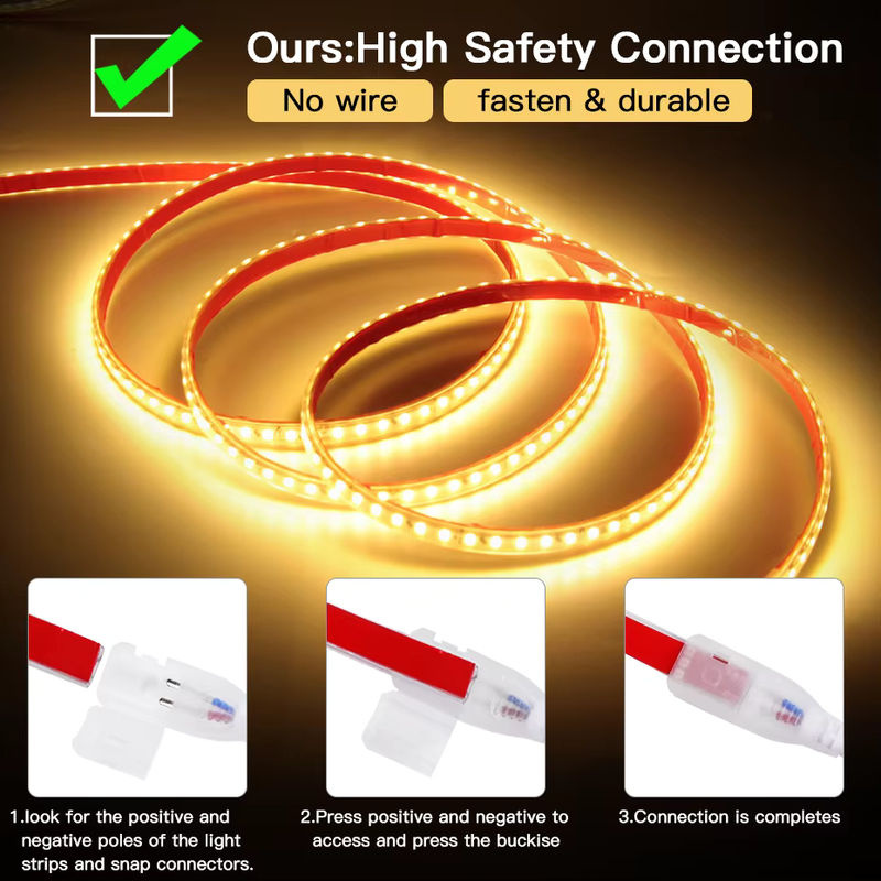 Asign LED-Streifen IP67 wasserdicht mit EU-Netzstecker, 120 LEDs/m, selbstklebend, weißes Licht, 220 V - Bild 3