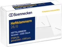 Soennecken Heftklammern 26/6 aus verzinktem Stahl in Silber - Bild 1