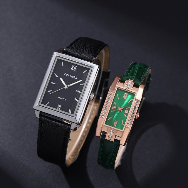 DEYROS 2er Set quadratische Wanduhren mit römischem Zifferndesign und Quarzwerk im minimalistischen Stil - Bild 1