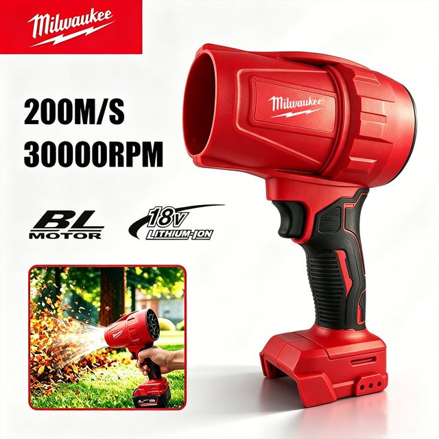 Milwaukee Akku-Laubbläser 700W mit bürstenlosem Motor und variabler Geschwindigkeit, Rot - Bild 1