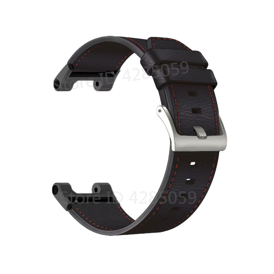 Tamister Uhrenarmband Leder, Schwarz, Unisex - Bild 2
