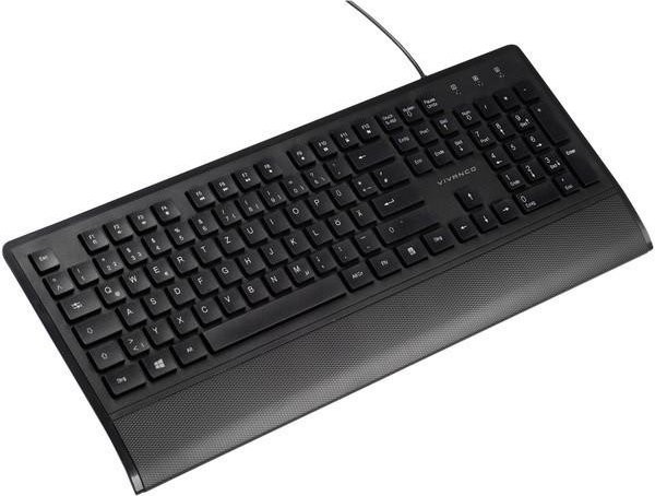 Vivanco Multimedia Tastatur mit Handballenauflage in Schwarz - Bild 1