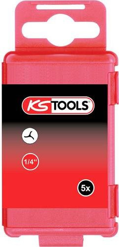 KS Tools Tri-Wing Bit Set 5er Pack, Antrieb: 1/4 Zoll (6,3 mm), Abtrieb: Tri-Wing 8 mm, Länge: 75 mm - Bild 1