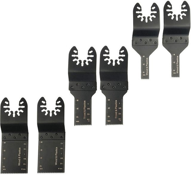 6-teiliges DAZZLEEX Multi-Tool-Sägeblatt-Set aus Bimetall und Kohlenstoffstahl in Schwarz zum Schneiden von Holz, Metall und Kunststoff - Bild 1