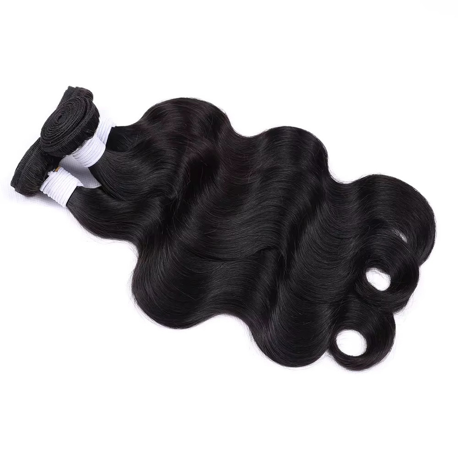 Ainmeys Body Wave Rohhaar-Bündel, Remy-Haar, Natur Schwarz, Damen - Bild 4