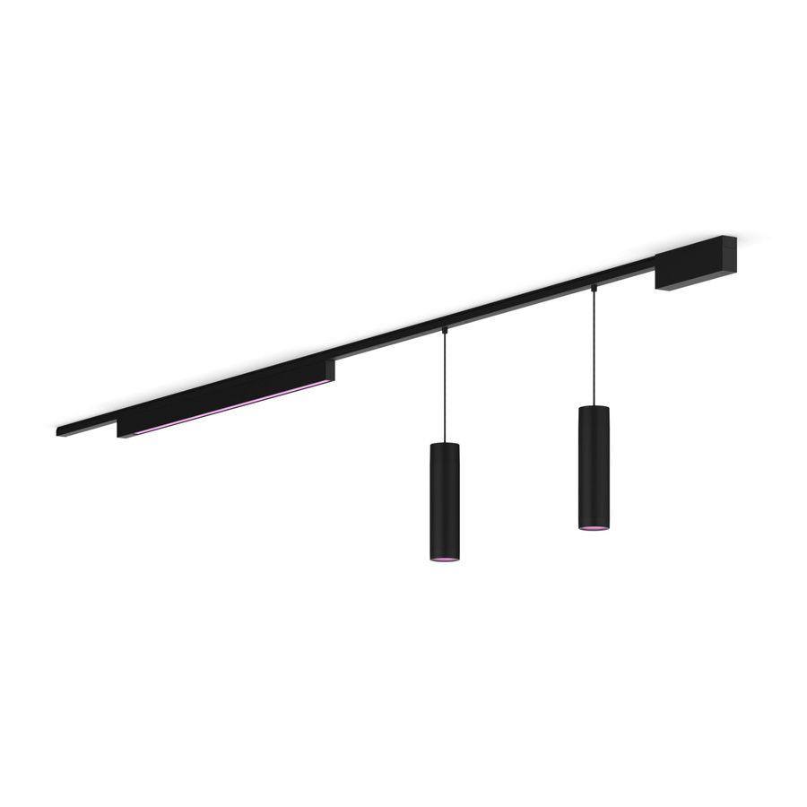 Philips Hue Perifo Basis-Set Gerade Deckenleuchte in Schwarz mit 2 Pendelleuchten und 1 Lightbar - Bild 1