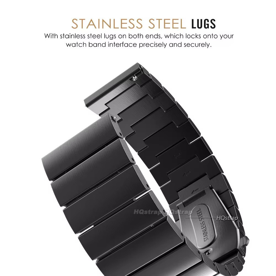 HQstrap Uhrenarmband Edelstahl, Silber, Unisex - Bild 5
