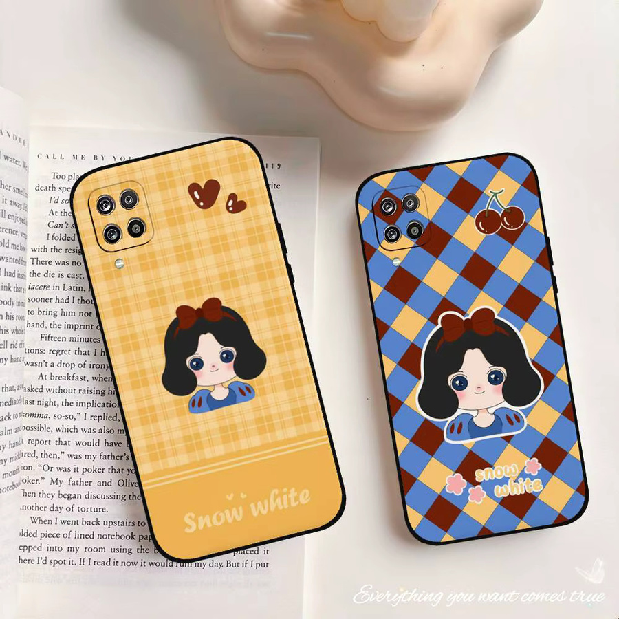 S-Snow White Princess Soft Cover Handyhülle für Samsung Galaxy S21 S22 S23 S24 S25 S26 Ultra FE Plus 5G A52S in Weiß und Multicolour - Bild 2
