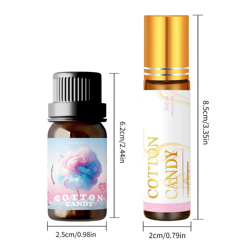 EMBRACEX Ätherisches Öl Marshmallow Zuckerwatte Aroma Roller aus Glas in Transparent für Aromatherapie und Entspannung - Bild 2