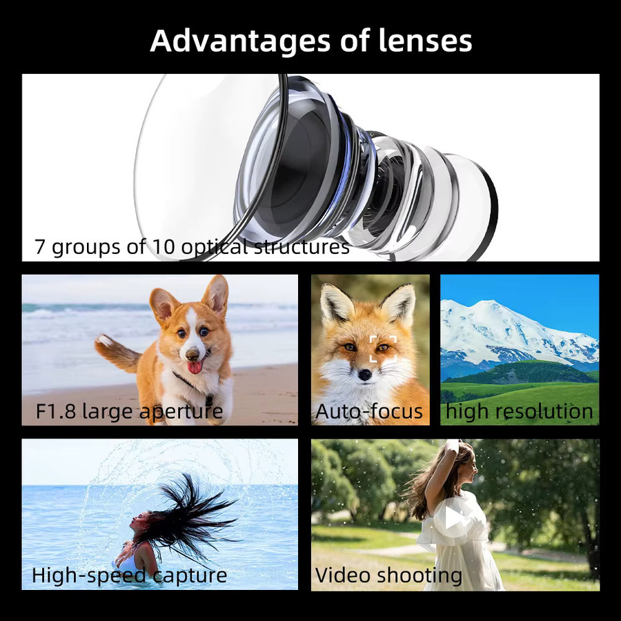 Lightdow 85 mm F1.8 Vollformat-Portrait-Prime-Objektiv für Sony E-Mount, Autofokus, Schwarz - Bild 2