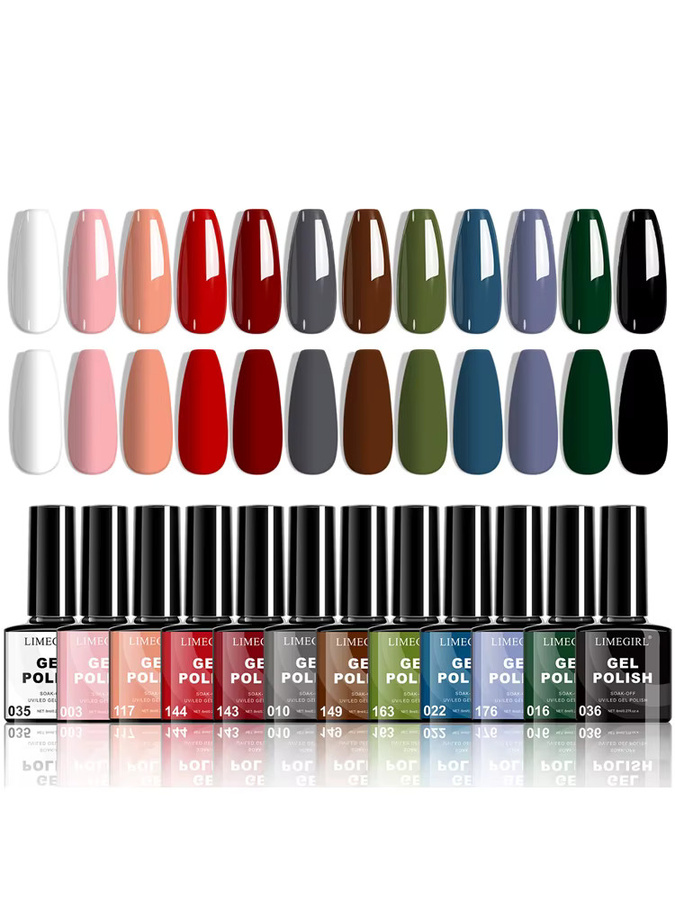LIMEGIRL Gel Nagellack Kit, 12 Stück, Glänzend, Unisex - Bild 5