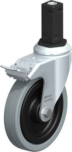 Blickle LKRA-VPA 125K-11-FI-EV14 Lenkrolle mit Feststeller in Grau und Schwarz, Rad-Durchmesser: 125 mm, Tragfähigkeit: 100 kg - Bild 1