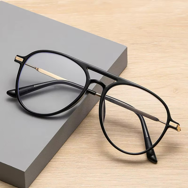 ZRGAE Lesebrille, Metall, Vollrand, Schwarz - Bild 2